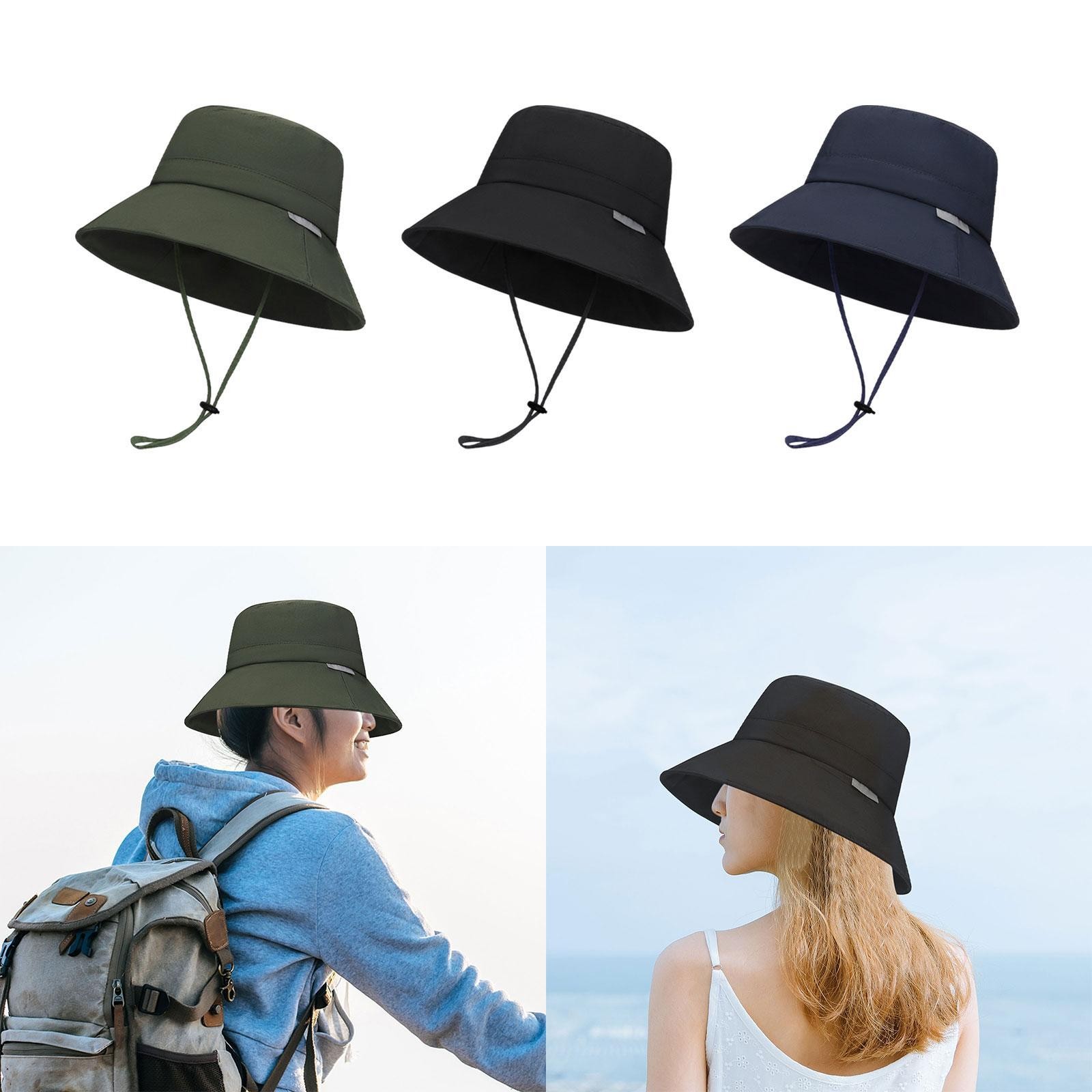 Sun Hat Adults with Reflective Strips Fold up Brim for Camping Summer Hiking