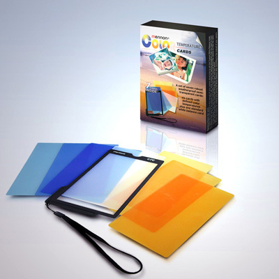 Mennon CTC-7 Color Temperature and White Balance/Grey Cards w/ Pouch,photography