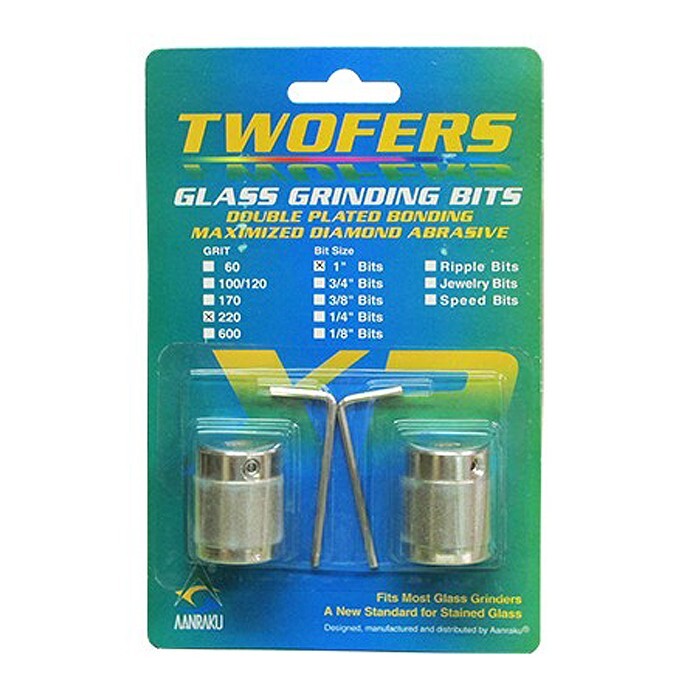 1" Aanraku Twofers Diamond Grinder Bits Fine 220 Grit