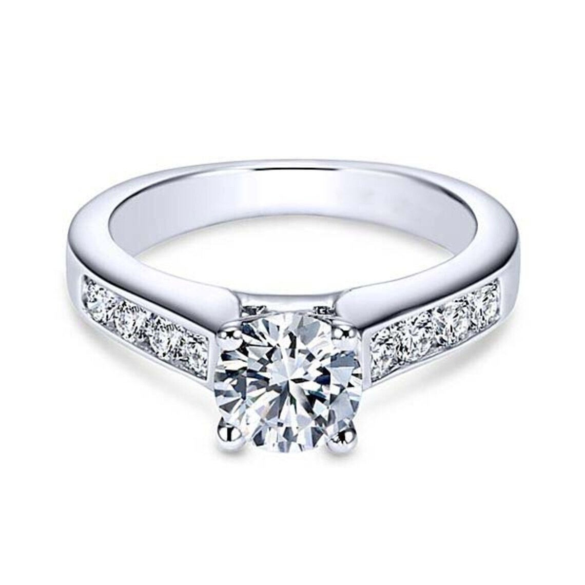 2.60 Ct Round Cut Lab-Created White Diamond Wedding Ring 925 Sterling Silver
