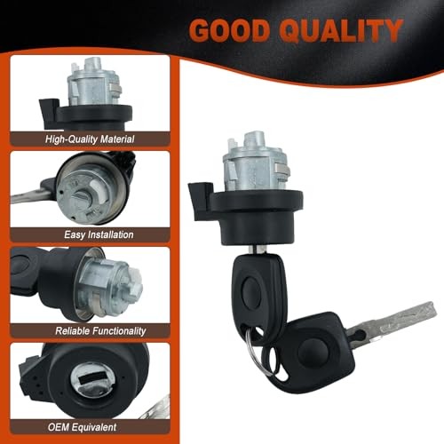Ignition Switch Steering Lock Cylinder with Key 1T0-905-855-A - Ignition