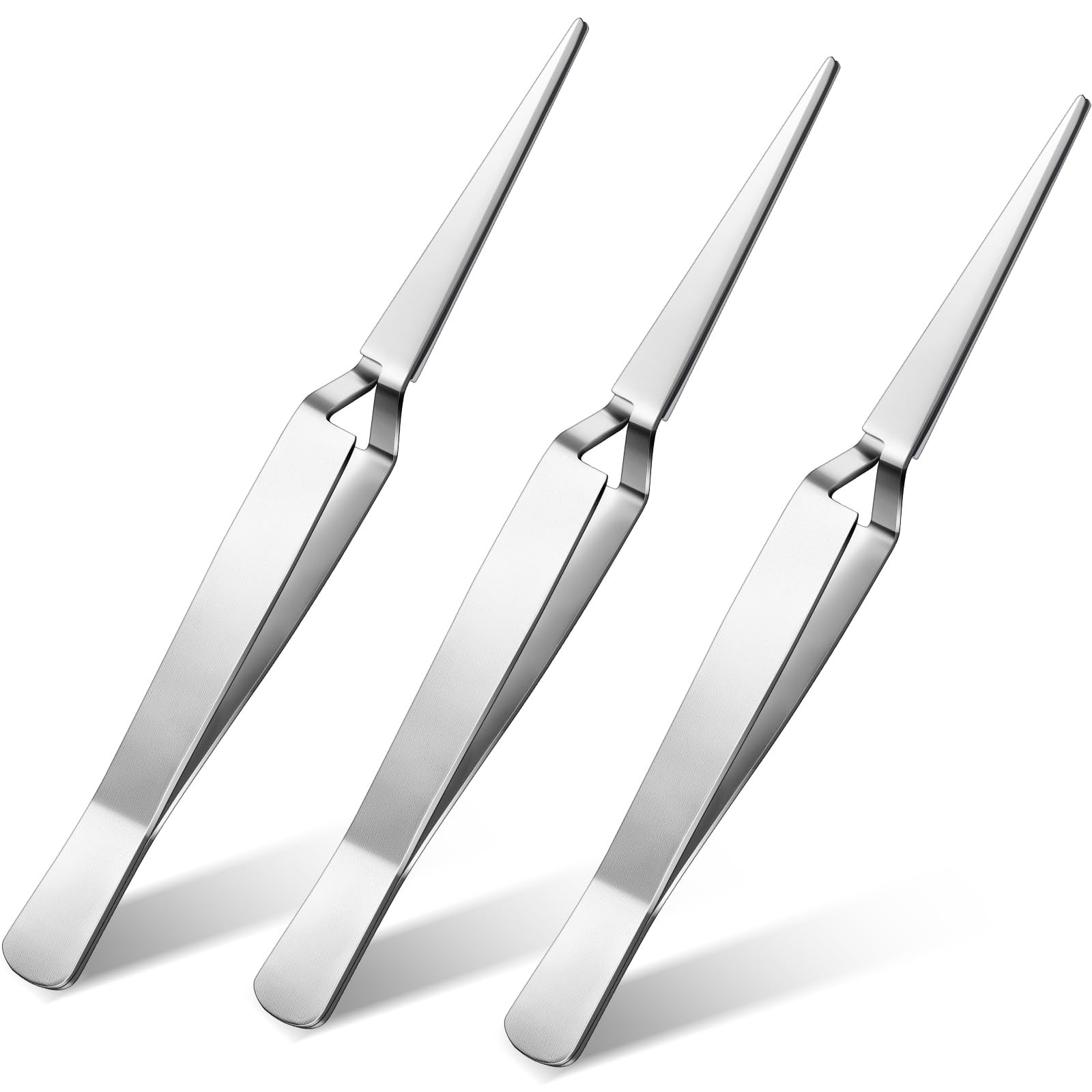 3 Pieces Reverse Tweezers for Crafting Cross Locking Electronics Tweezers Rev...