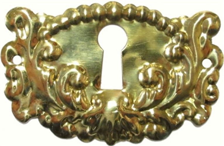 Stamped Brass Victorian Keyhole Cover