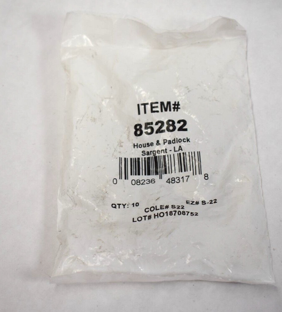Hillman 85282 House & Padlock Sargent LA  EZ-S22 Lot-HO18708752 Lot of 10