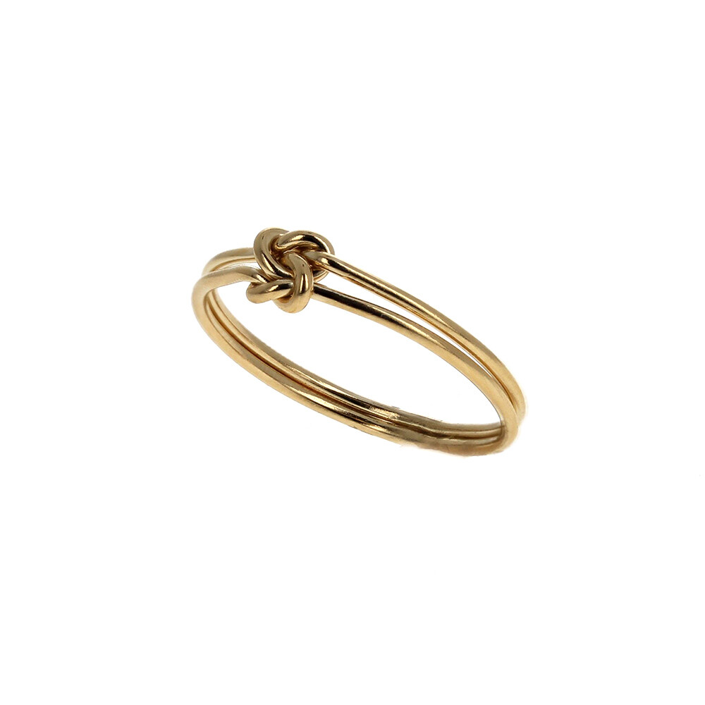 Gold Double Knot Ring, Stackable, Gold Filled, 14 karat Gold Filled, Love Knot