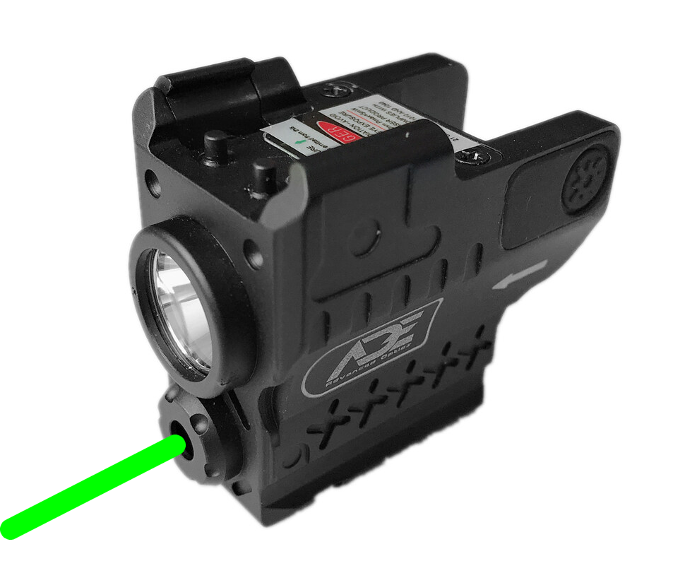 Green Pistol Laser+Flashlight Sight for Springfield HELLCAT COMPACT 9MM Pistol