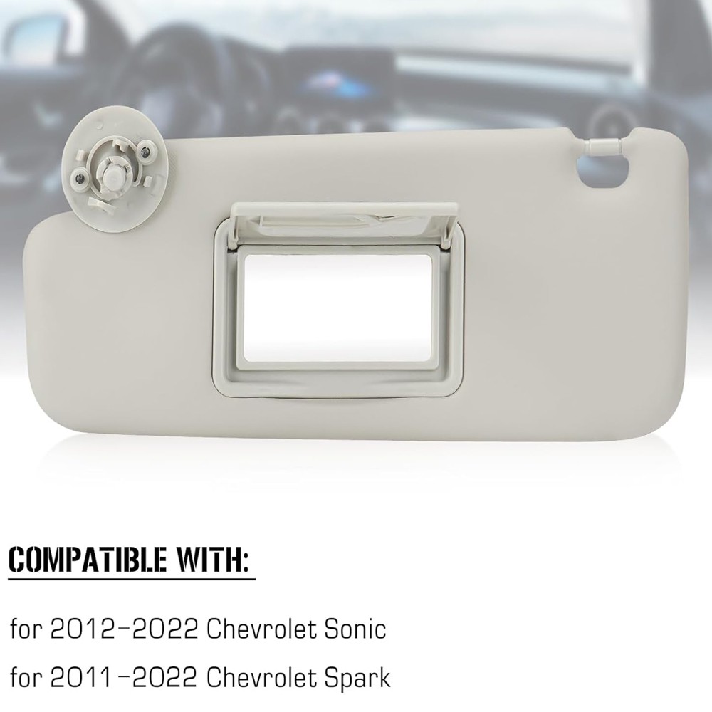 Left Driver Side Sun Visor Gray For CHEVROLET Sonic 2012-2022 Spark 2011-2022