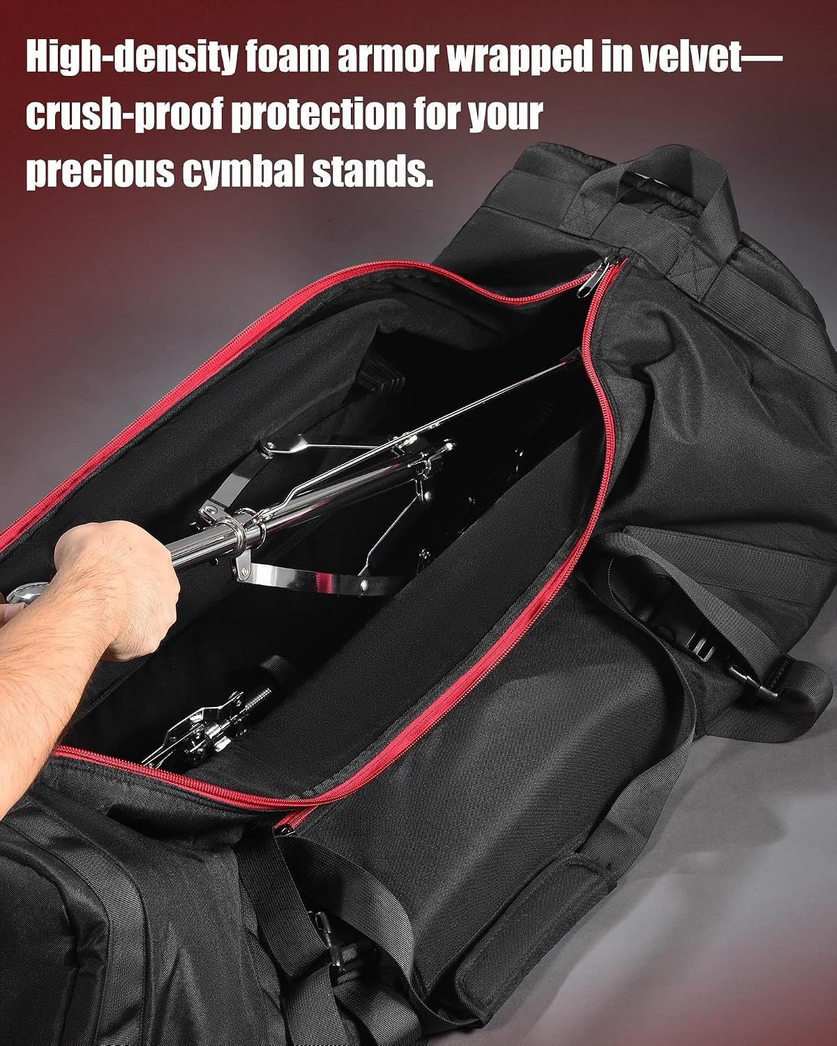 40" Heavy Duty Drum Hardware Bag - Protective Lightweight Drum Hardware Case for