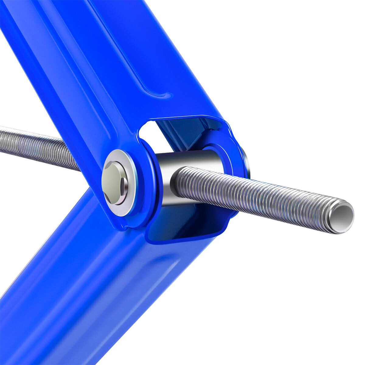 4 PCS 5000 LBS Blue RV Trailer Stabilizer Leveling Scissor Jacks w/ Crank Handle