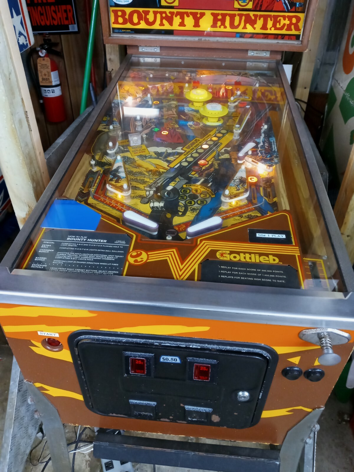 Gottlieb Bounty Hunter Pinball Machine System 80