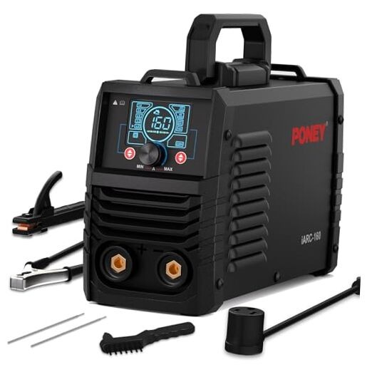 PONEY 160Amp 2-in-1 Portable Welder - Stick & Lift TIG 110V/220V Welding