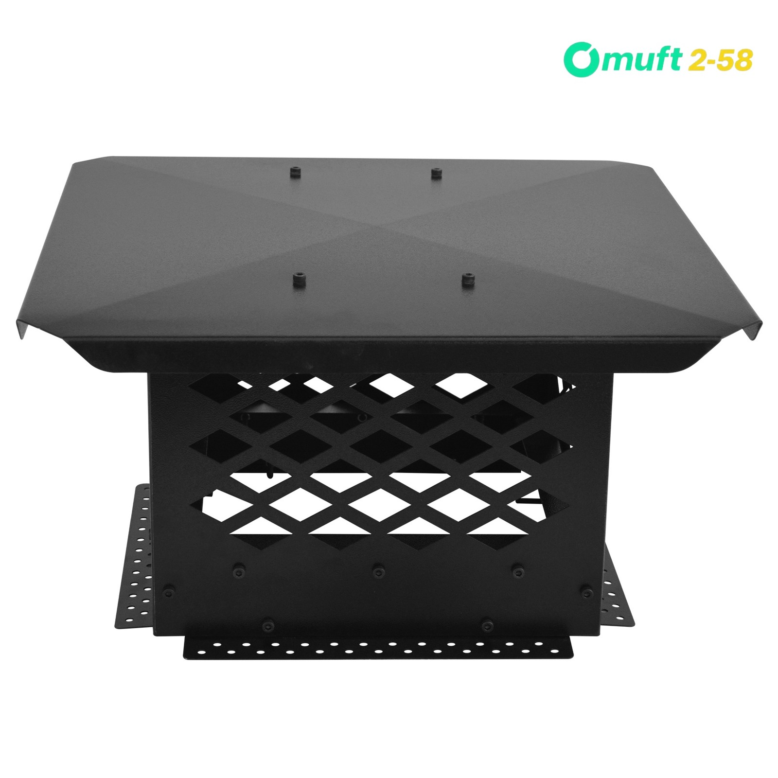 Square 13" x 13" Chimney Cap Flue Caps Fireplace Chimney Cover Outdoor Black
