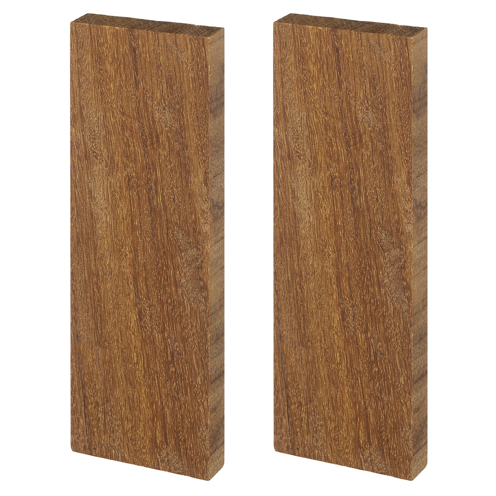 2PCS Knife Handle Material 4.7" × 1.6" × 0.4", Small Golden Sandalwood
