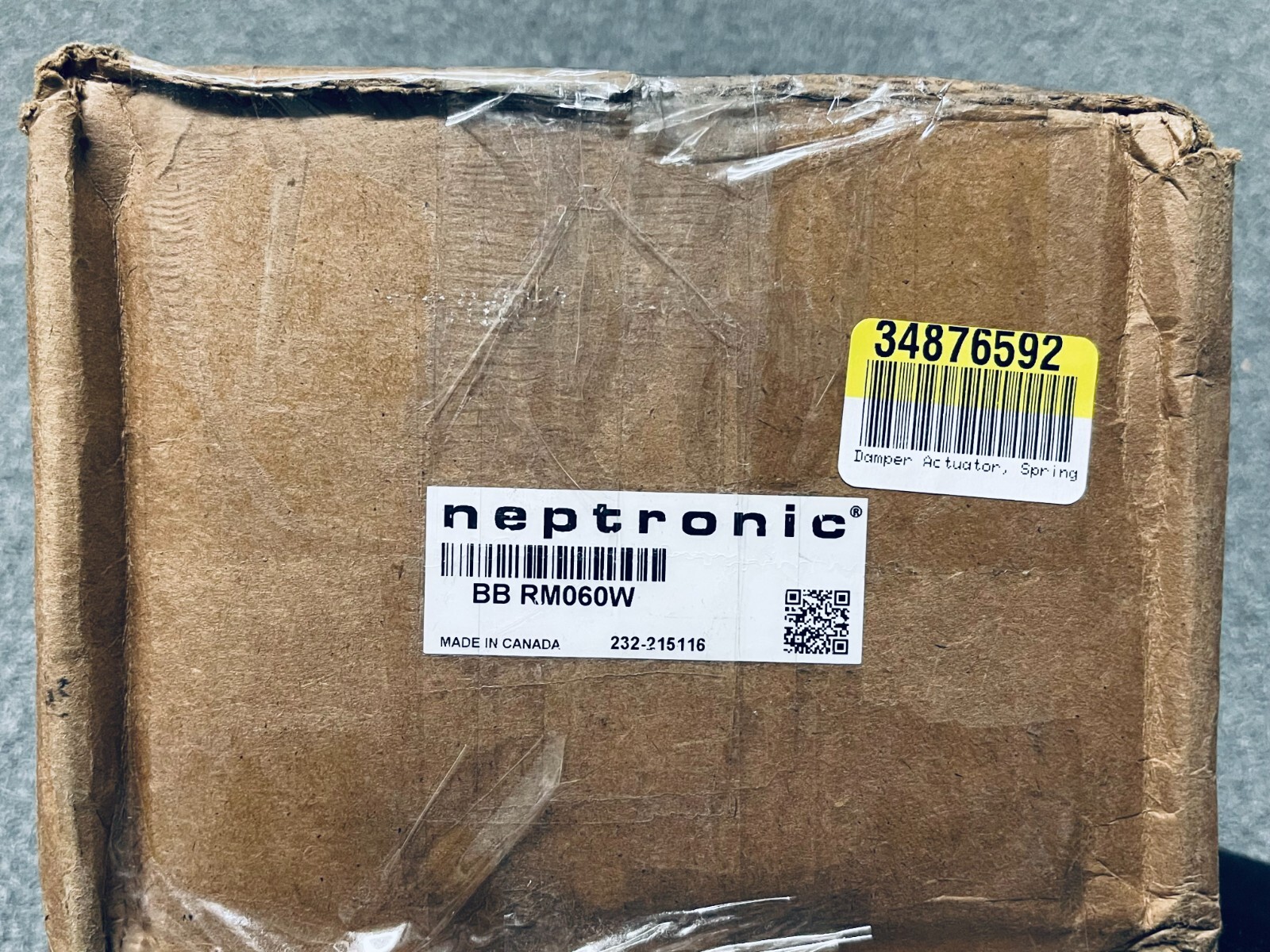 Neptronic RM060W Damper Actuator, Spring Return, 24vac 30vdc