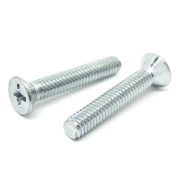 #10-32x1/4" Phillips Flat Head Machine Screws Steel Zinc (Choose Qty)