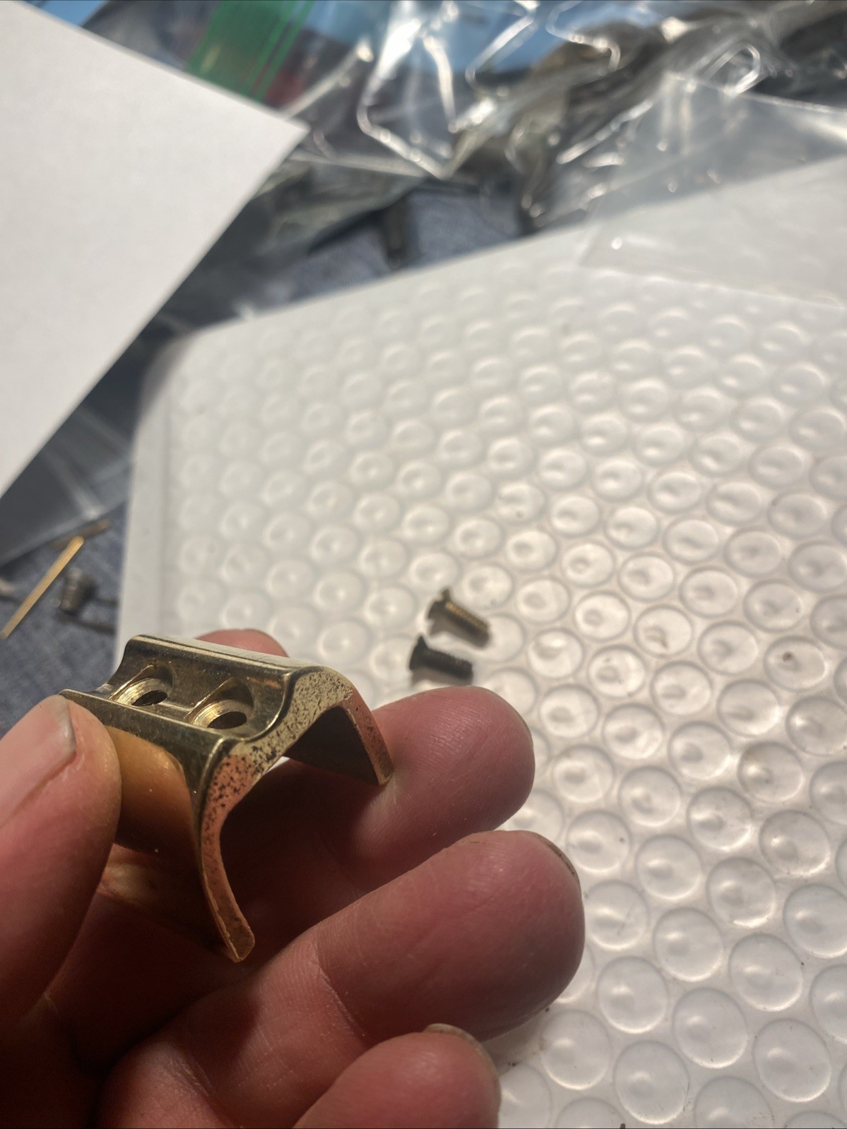 CVA Brass Nose Cap & Screws For Kentucky Rifle.