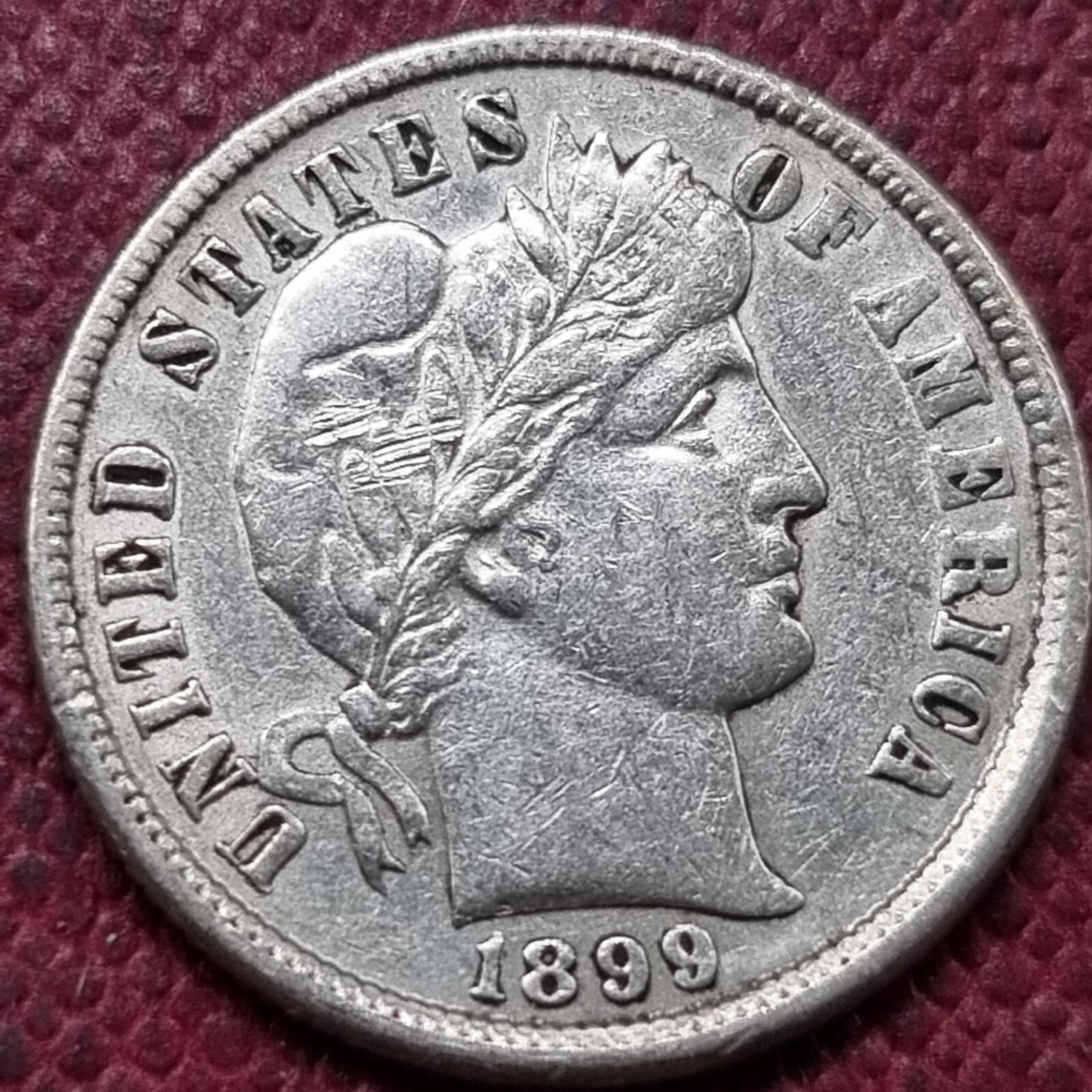 1899 Barber Dime 10c Higher Grade XF - AU #82197