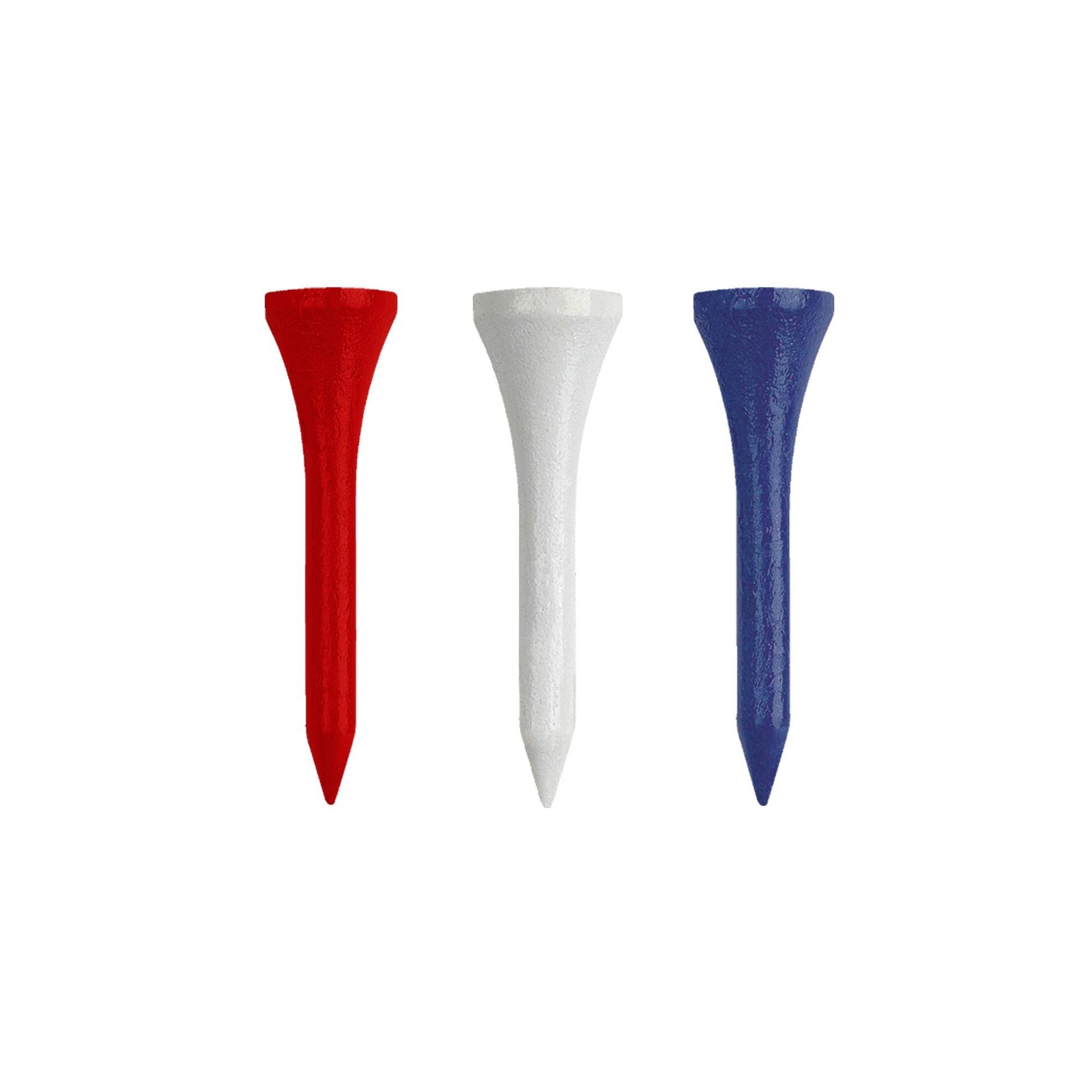 Izzo Wood Golf Tees (200 Pack) 1.75 Inches Red/White/Blue