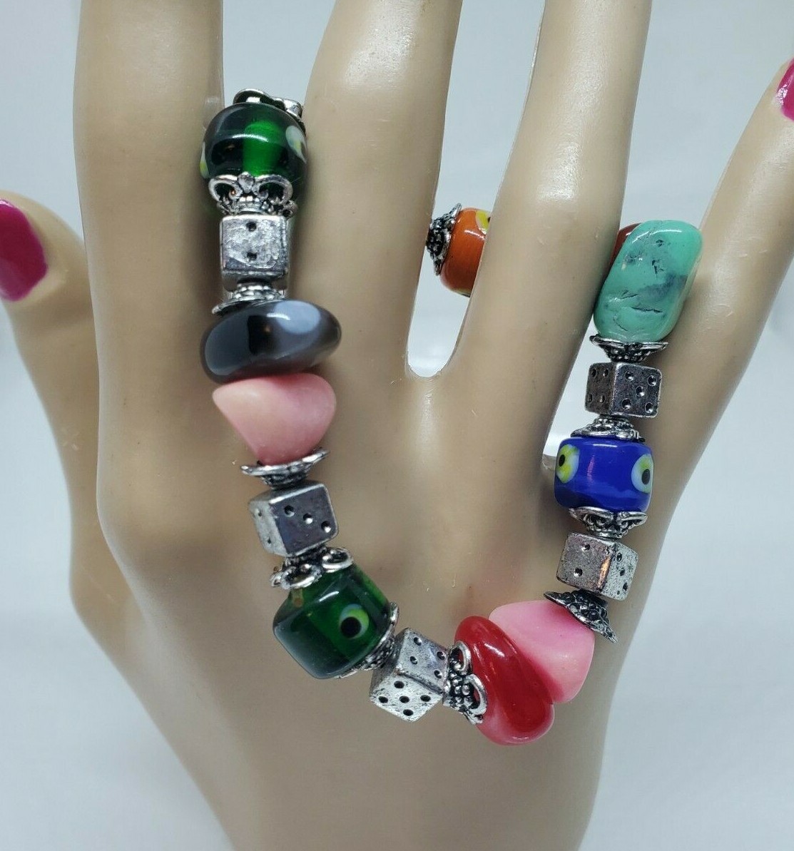 Colorful Multistone Stretch Bracelet