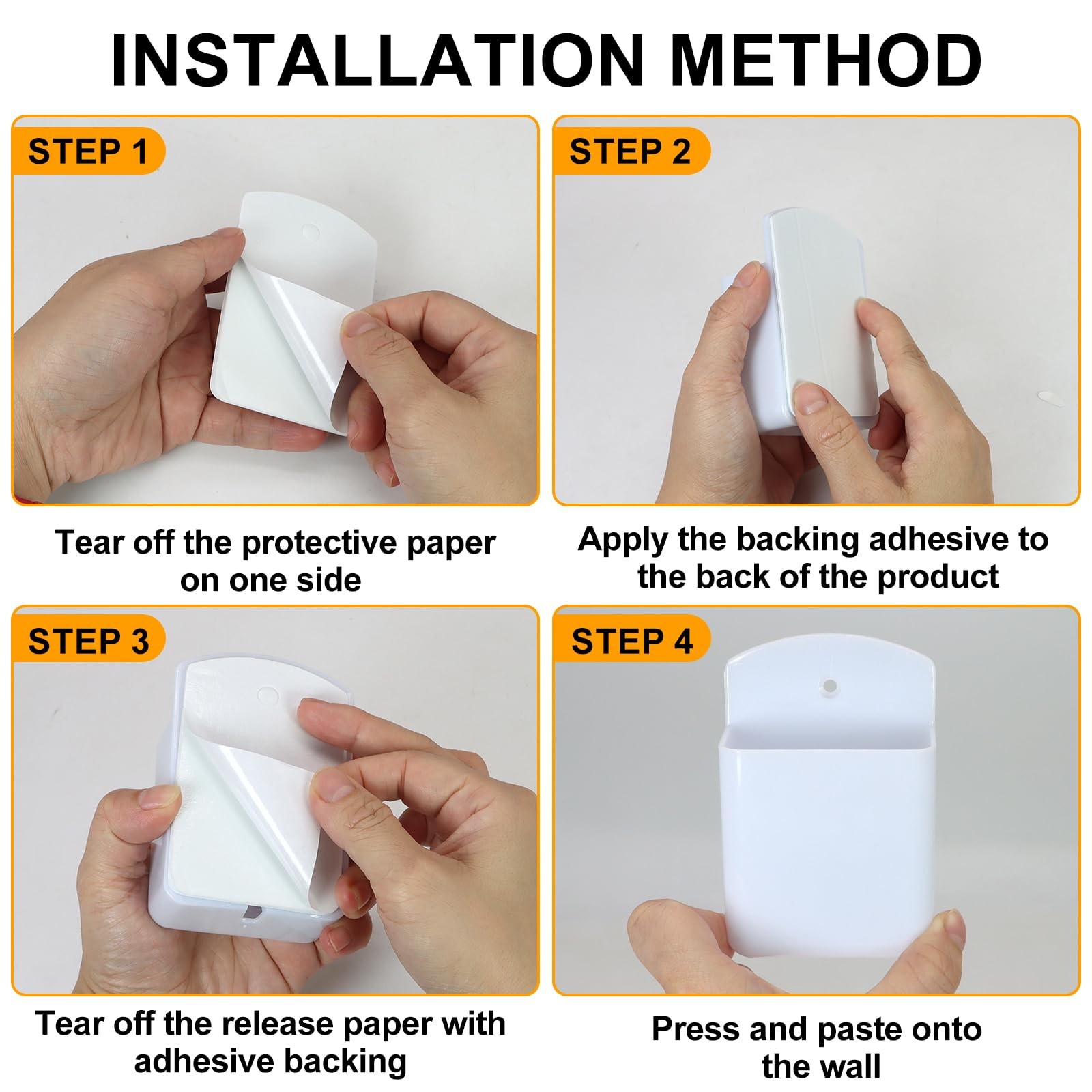 2 PCS Self Adhesive Remote Holder Wall Mount Control Holders Small Wall Mount...