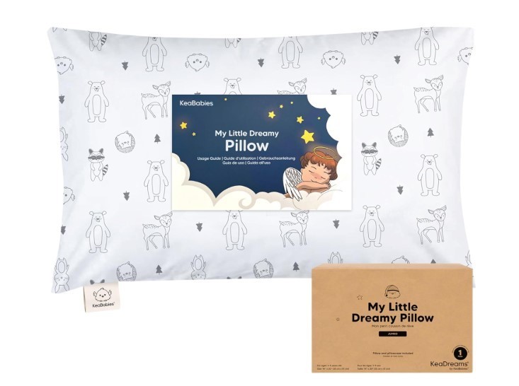 KeaBabies Toddler Pillow with Pillowcas – 13” x 18” My Little Dreamy Kids Travel