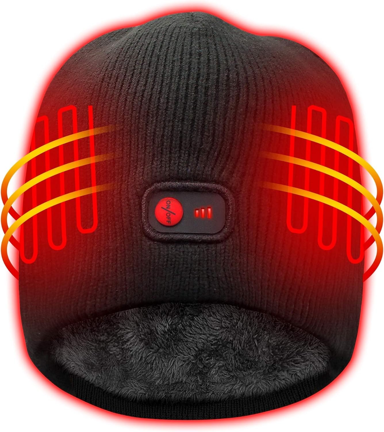 7.4V Heated Hat Men Women Battery Heat Cap Winter Warm Rechargeable Electric ...