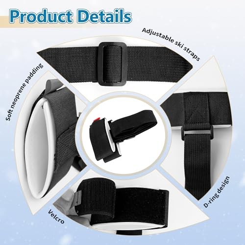Ski Boot Straps, Adjustable Skis Shoulder Carrier Strap, Ski and Pole Carrier