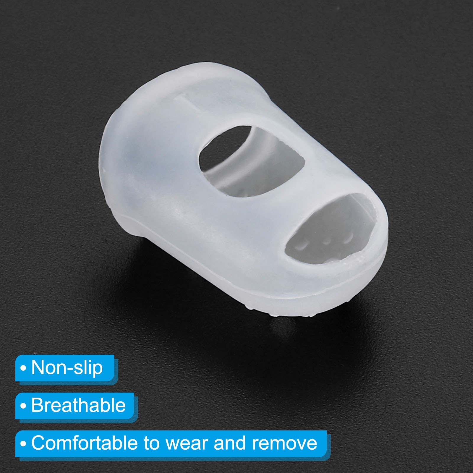 15pcs Finger Tips Silicone Thumb Fingertip Protector Thimble Clear Small Size
