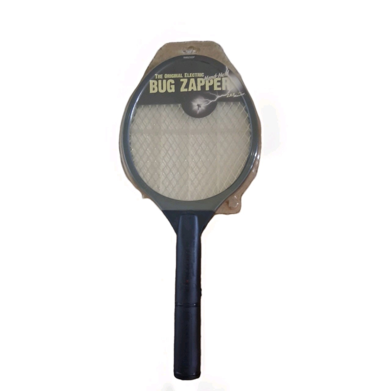 Zap Master The Original Electric Hand Held Racket Bug Zapper (Black), Brand New