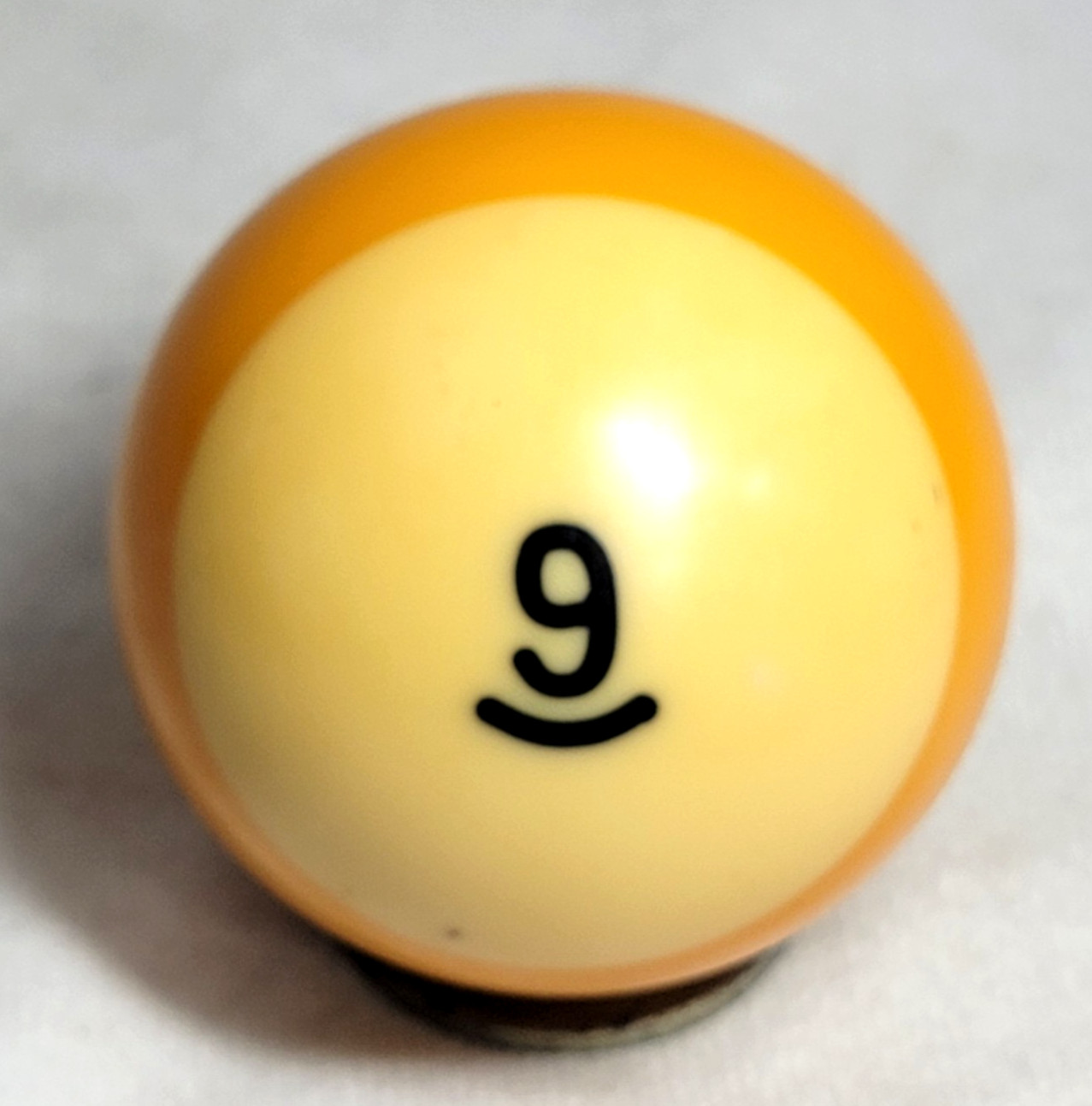 Vintage Striped Yello #9 Billiard Ball-Set Break of Billiard Balls 1960s Belgium
