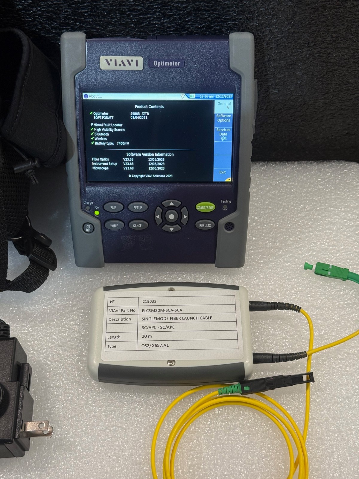 Viavi/JDSU EOPT-PONATT Optimeter + Launch Cable Accs. Alpha Bravo