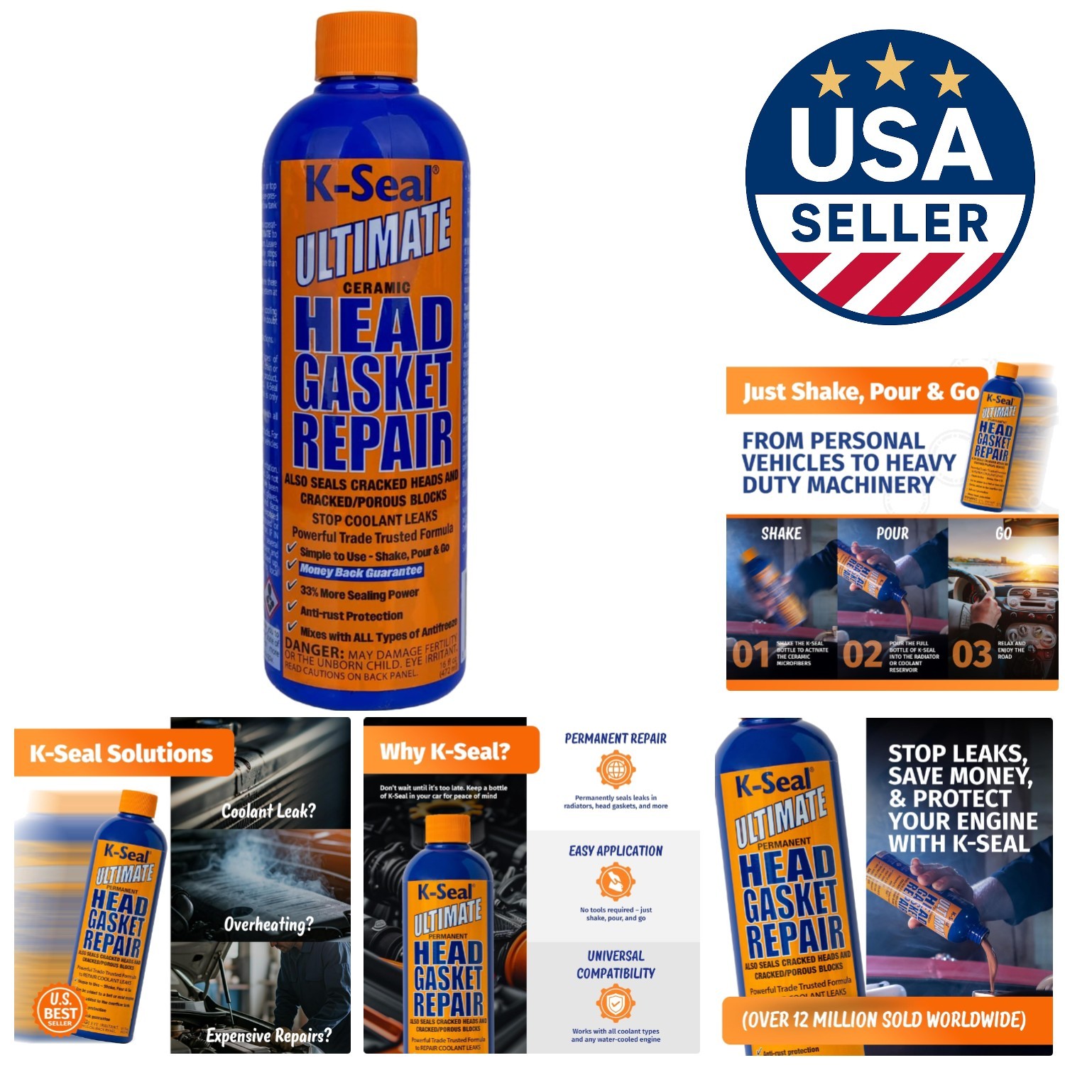 Reliable 16oz Head Gasket Sealer – Stop Coolant Leaks with Ease and Confidence