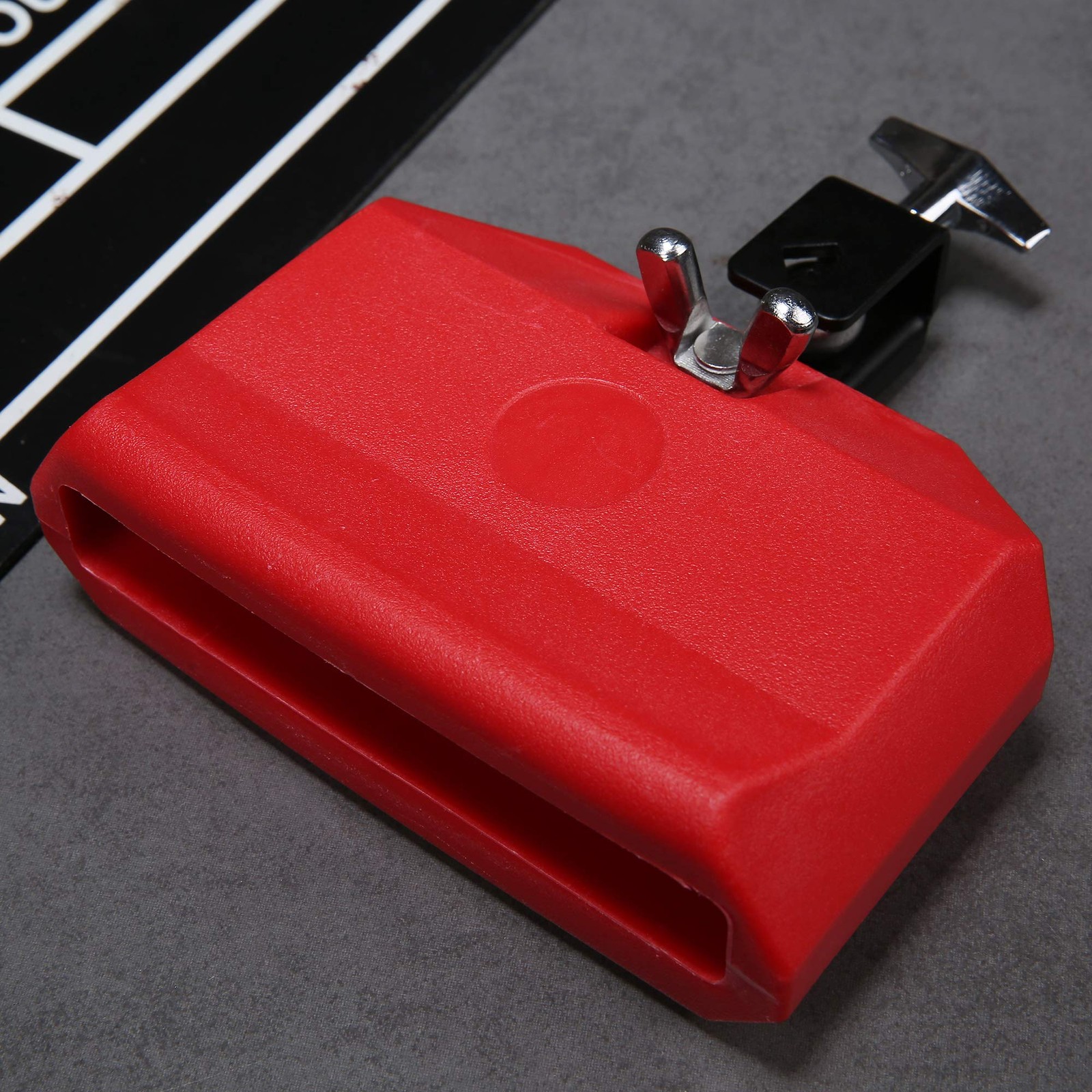 Jam Block, Red Musical Percussion Latin Drum Instrument, Plastic
