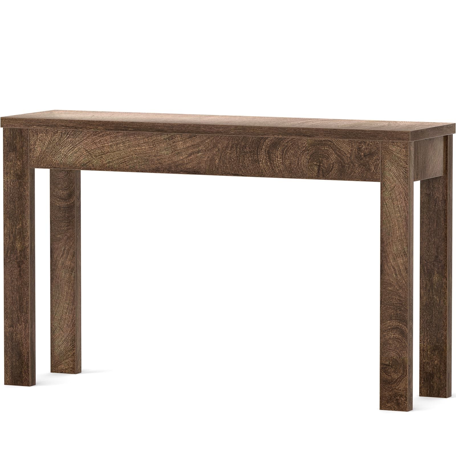Console Table, 47" Farmhouse Wood Entryway Table, Sofa Tables Narrow Long Beh...
