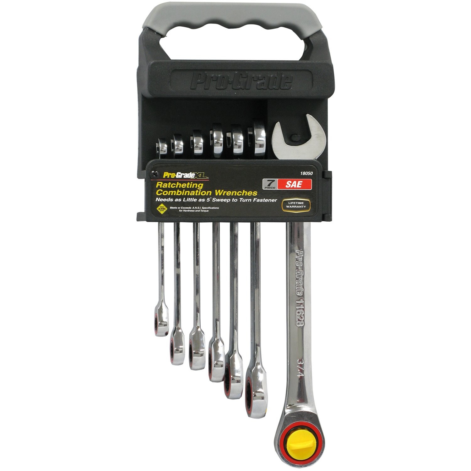 Allied Tools 18050 7 Piece Standard 5/16-Inch to 3/4-Inch Ratcheting Combination