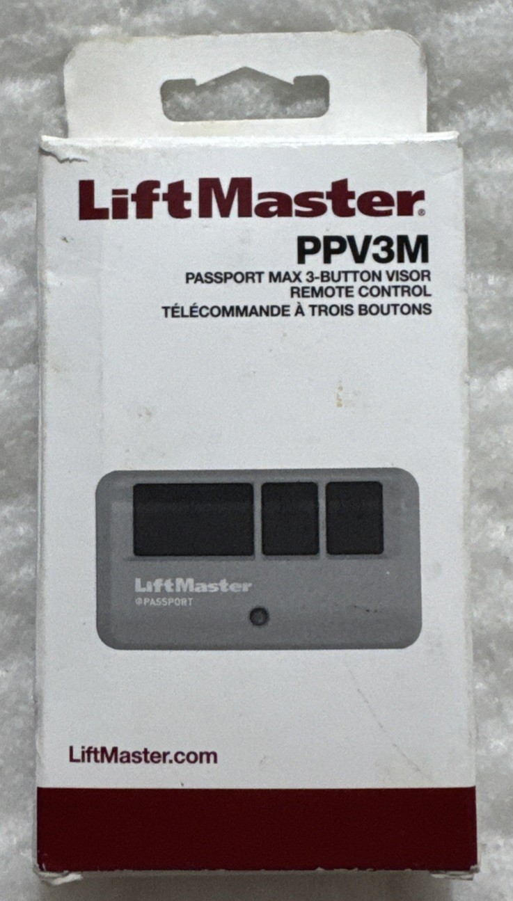 Liftmaster PPV3M Passport Max 3 Button Visor Remote Control Transmitter NIB