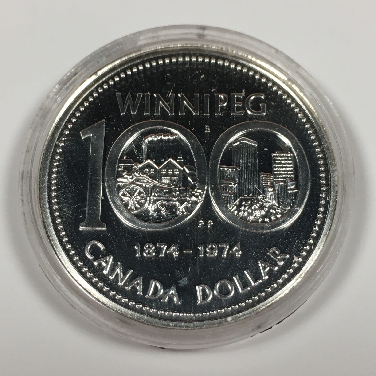 1974 Canada Silver Dollar - Winnipeg - KM#88a .375 ASW - 8252-SF