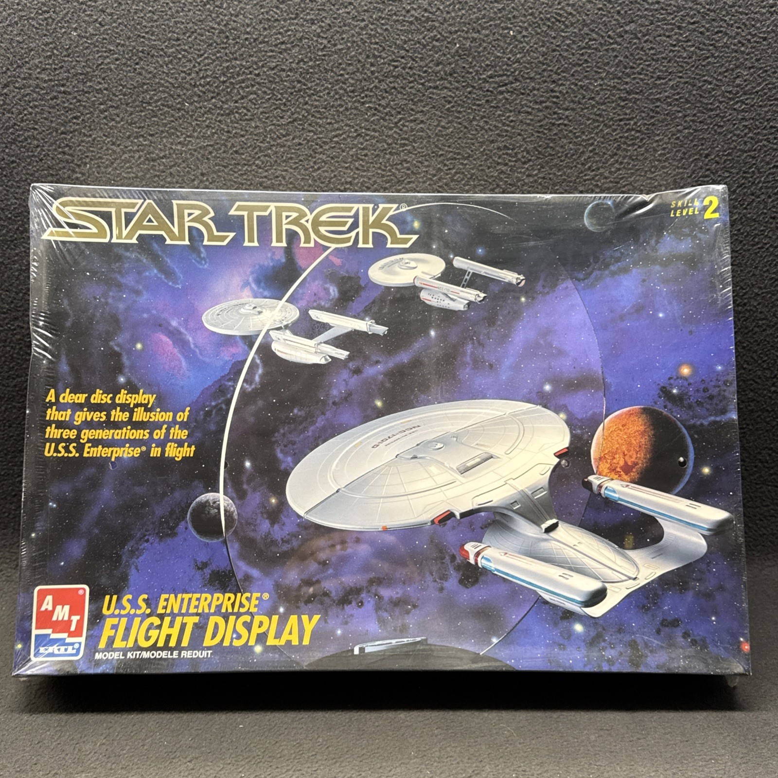 AMT Star Trek U.S.S. Enterprise Flight Display Model 1/2500 Scale Factory Sealed