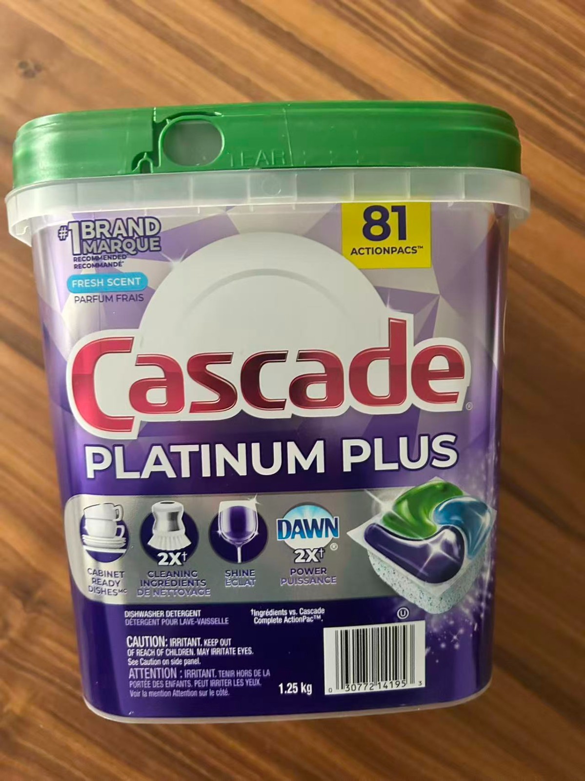 Cascade Platinum Plus Dishwasher Detergent Pods Fresh Scent 81 Actionpacks Dawn