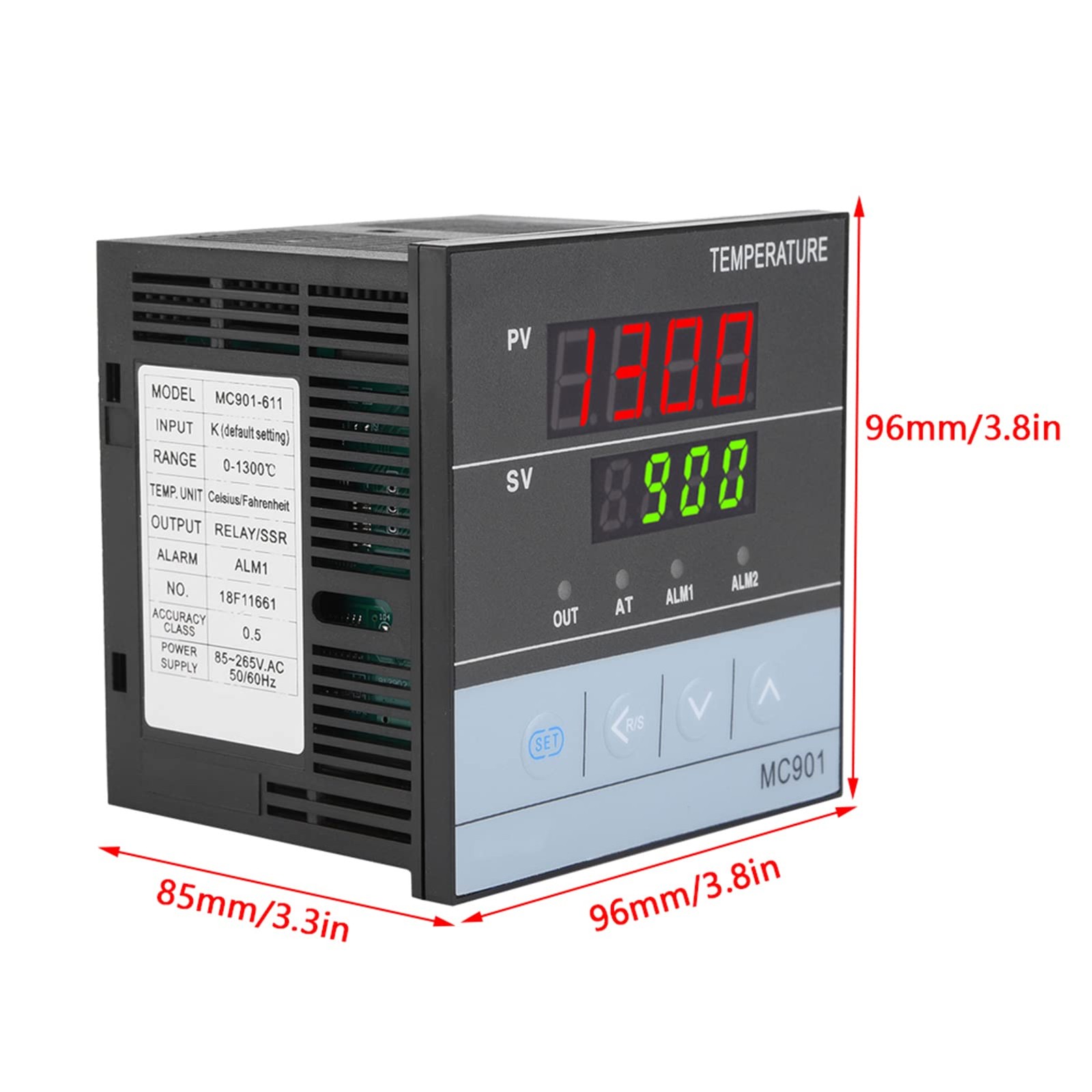 MC901 PID Temperature Controller Digital Display KType PT100 Relay SSR Output