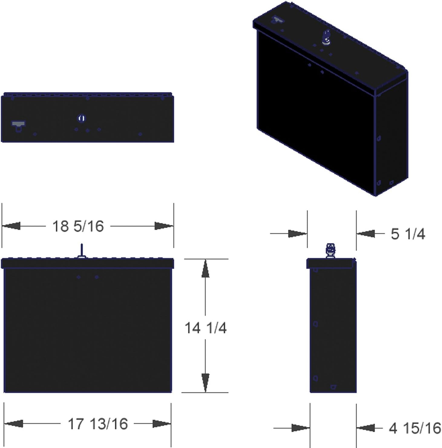 Laptop Computer Security Lockbox with Pry-Guard Locking System