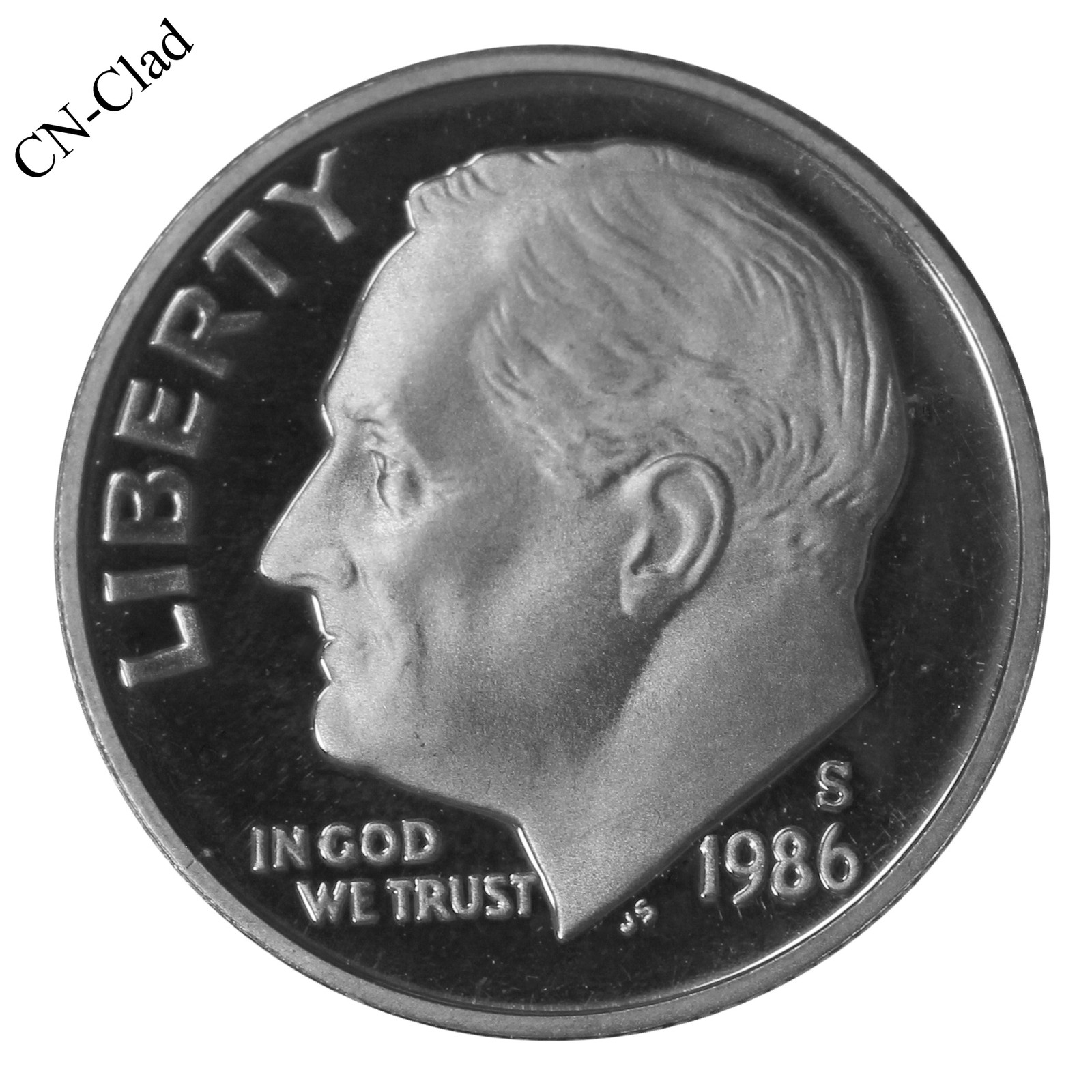 1986 S Roosevelt Dime 10c Gem Deep Cameo Proof CN-Clad US Coin