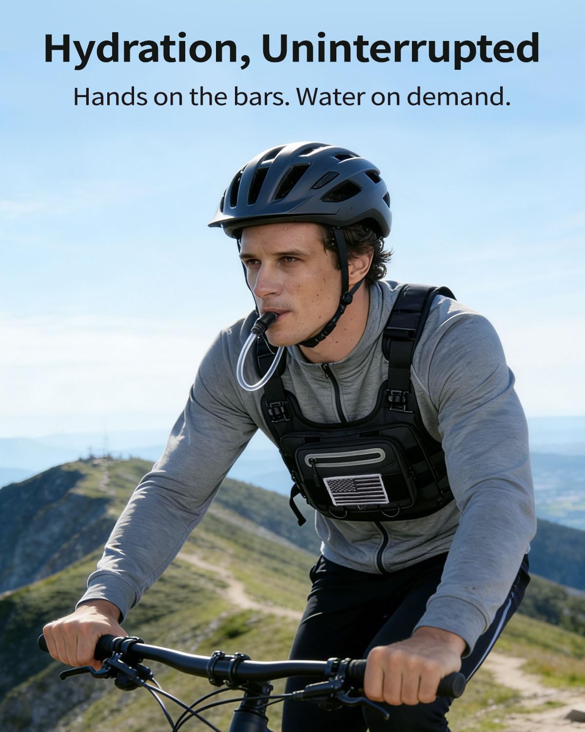 Hydration Vest for Running - Lightweight Chest Pack with 2L Water Bladder - L...