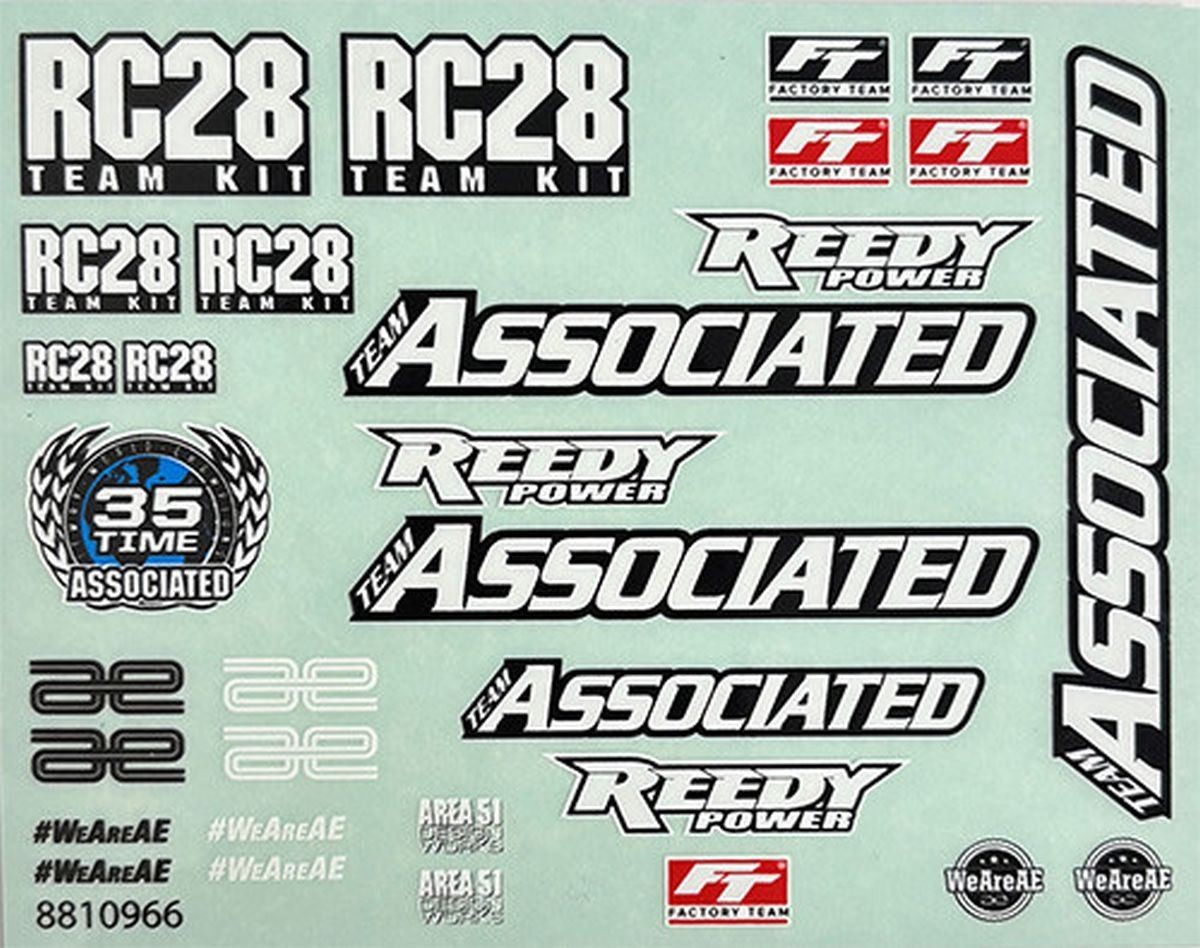 Team Associated - RC82R Decal Sheet