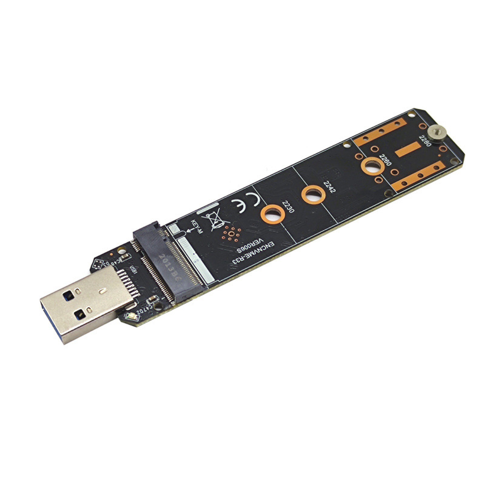 M.2 NVME SSD to USB3.2 GEN2 Board Adapter for NVMe 2230 2230/2242/2260/2280
