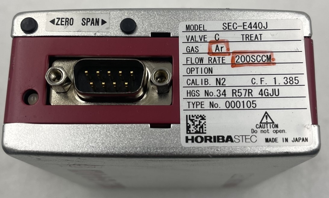 HoribaSTEC SEC-E440J Mass Flow Controller 200SCCM AR