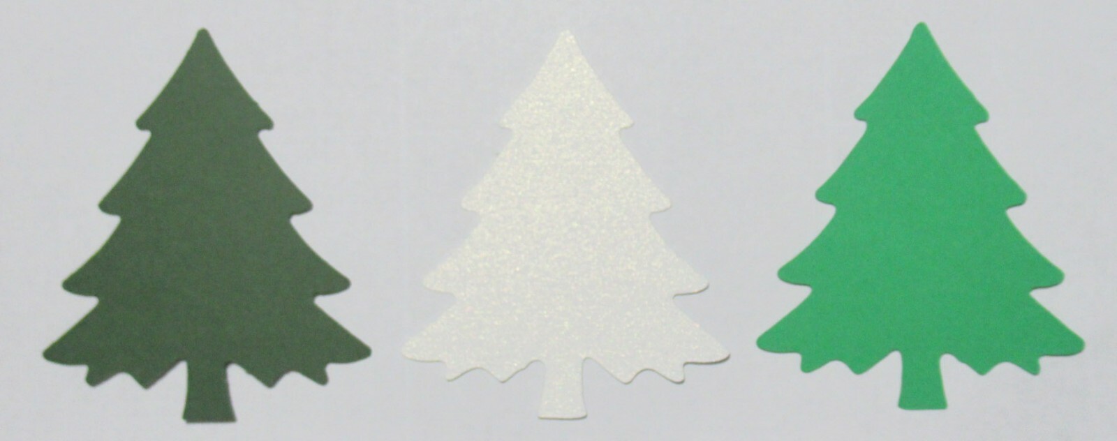 2 1/2" CHRISTMAS PINE TREE punch Set Lot of 24 punch-outs Cutouts U-Pick color