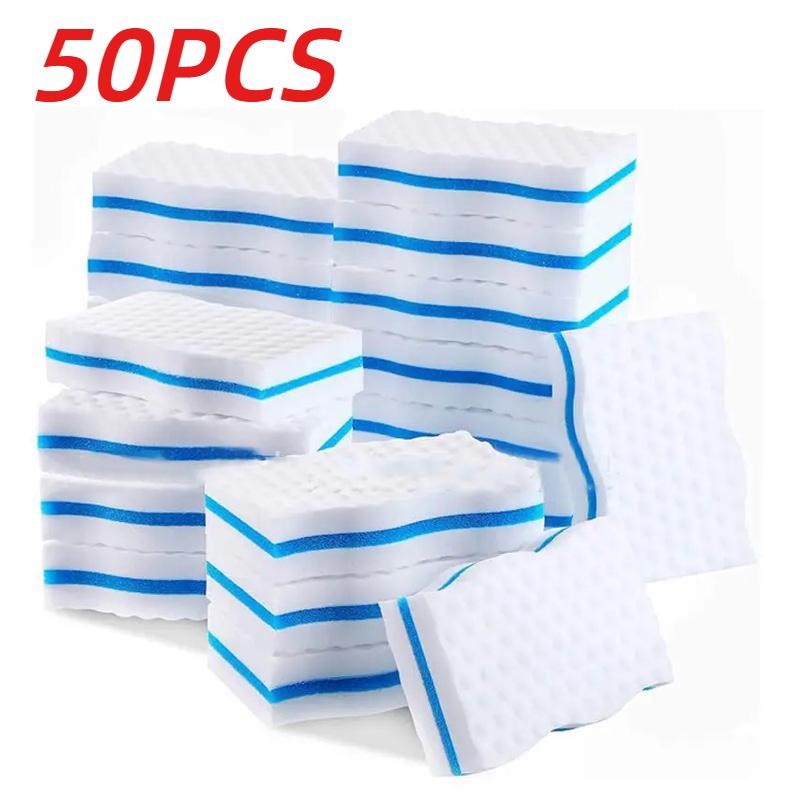 50 PCs Magic Cleaning Sponge Eraser Melamine Foam Kitchen Bathroom Scrubber