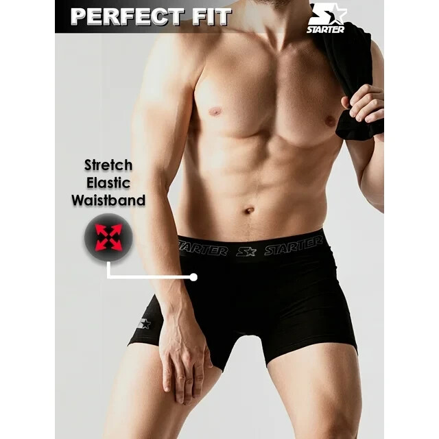 Starter Mens Boxer Briefs Active Performance Breathable Underwear 3 or 6-Pack