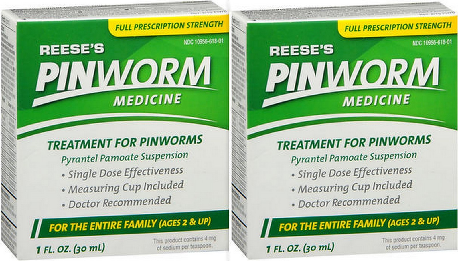 Pinworm Medicine Reeses, Pyrantel pamoate Suspension 1oz ( 2 bottles ) --